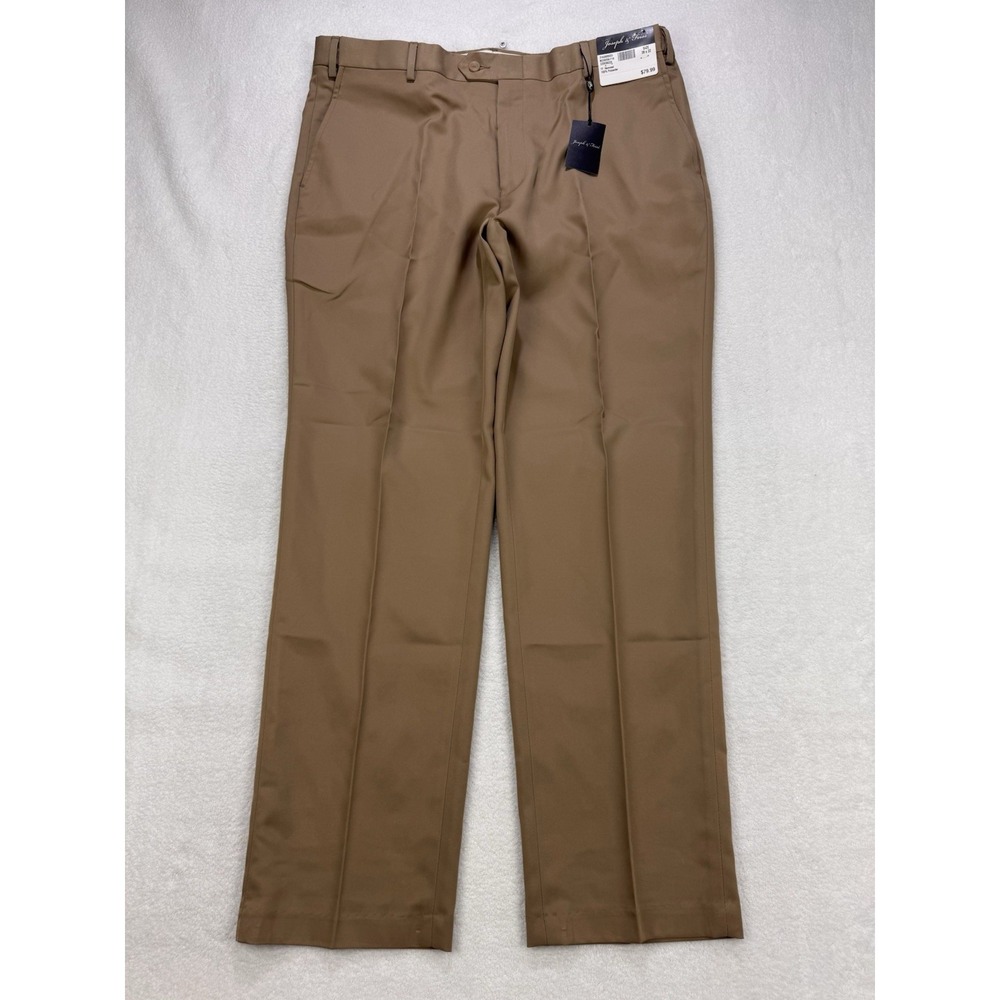 Joseph & Feiss Chino Pants Men 38x32 Khaki Straight Adjustable Wicking NWT‎ $79